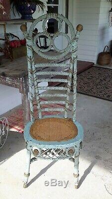 Haywood and Morell Rattan Receptionist Chair Late 19th Century Nice