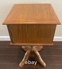 Heirloom Maple Side Table with Cabinet & 2 Doors 24 Tall x 14 Wide Beautiful