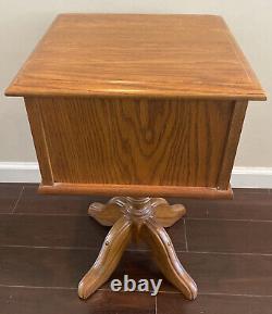 Heirloom Maple Side Table with Cabinet & 2 Doors 24 Tall x 14 Wide Beautiful