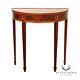 Hekman Furniture Federal Style Inlaid Mahogany Demilune Console