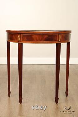 Hekman Furniture Federal Style Pair of Inlaid Mahogany Console Tables