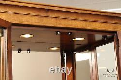 Henredon Neoclassical Style Two Door Mahogany and Glass Display Cabinet