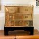 Hollywood Regency Brass Clad Sarreid Style Petite Chest