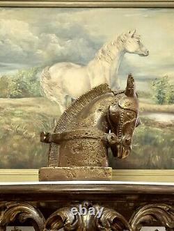 Horse Statue Italian Pottery Sculpture Vintage Equestrian? Decor