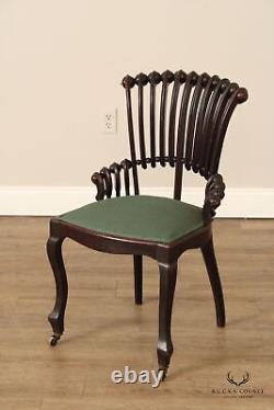 Hunzinger Antique Carved Mahogany'Lollipop' Side Chair