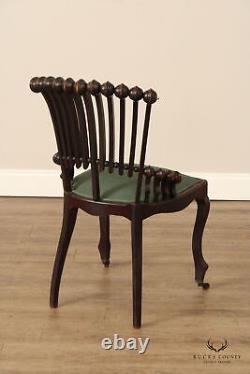 Hunzinger Antique Carved Mahogany'Lollipop' Side Chair