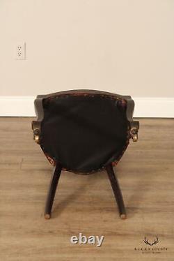 Hunzinger Antique Carved Mahogany'Lollipop' Side Chair