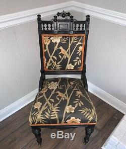 INCREDIBLE Late 1800s Antique Eastlake with Birds
