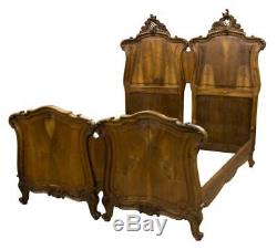 ITALIAN LOUIS XV STYLE BEDROOM SET DOUBLE BED OR SINGLE BEDS, late 19th Century