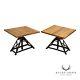 Industrial Style Pair of Adjustable Height Tables