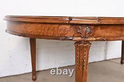 Italian Louis XVI Cherry and Burl Wood Extension Dining Table