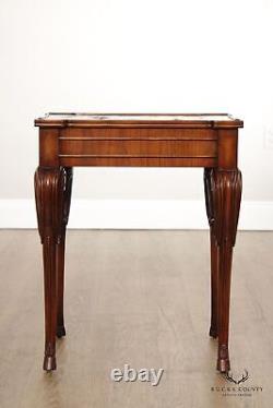 Italian Style Quality Carved Walnut Side Table