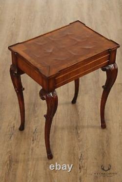 Italian Style Quality Carved Walnut Side Table