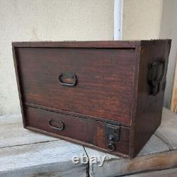 Japanese antique wooden Japanese furniture samurai HASAMIBAKO chest of drawers