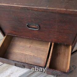 Japanese antique wooden Japanese furniture samurai HASAMIBAKO chest of drawers