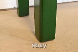 John Widdicomb Modern Green Lacquered Parsons Console Table