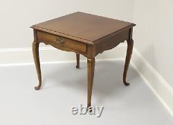 LANE Cherry Queen Anne Square End Side Table