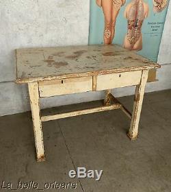 LATE 19TH C. LOUISIANA PRIMITIVE KITCHEN / WORK TABLE. FAMOUS MOVIE PROP. L@@k