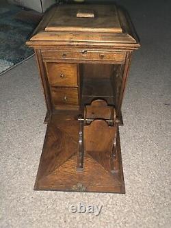 LATE 19th Century SOLID Oak Trunk, SMOKING/tea Companion Top Chest