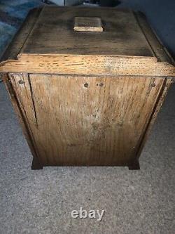 LATE 19th Century SOLID Oak Trunk, SMOKING/tea Companion Top Chest
