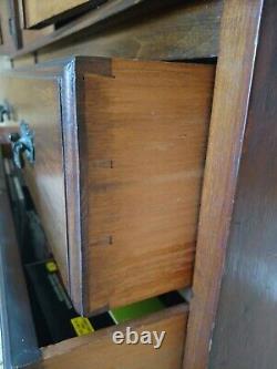 LATE 19thC FRENCH MAHOGANY WARDROBE/ARMOIRE withINLAY, CARVINGS, BEVELLED MIRRORS