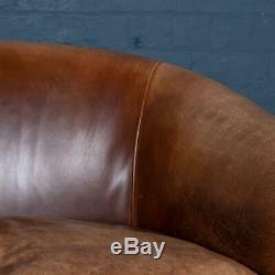 LATE 20thC DUTCH TWO SEATER LEATHER SOFA c. 1970