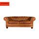 LATE 20thC TWO SEATER TETRAD CHESTERFIELD LEATHER SOFA WITH BUTTON DOWN SEATS
