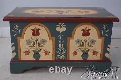 LF64876EC PENNSYLVANIA DUTCH Painted Decorated Blanket Chest