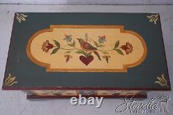 LF64876EC PENNSYLVANIA DUTCH Painted Decorated Blanket Chest