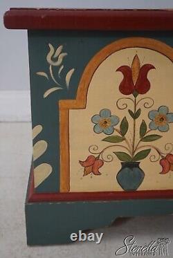 LF64876EC PENNSYLVANIA DUTCH Painted Decorated Blanket Chest