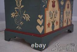 LF64876EC PENNSYLVANIA DUTCH Painted Decorated Blanket Chest