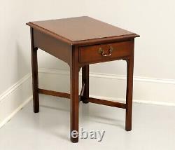 LINK-TAYLOR Heirloom Solid Mahogany Chippendale Style End Side Table