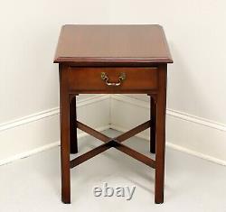 LINK-TAYLOR Heirloom Solid Mahogany Chippendale Style End Side Table