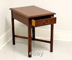 LINK-TAYLOR Heirloom Solid Mahogany Chippendale Style End Side Table