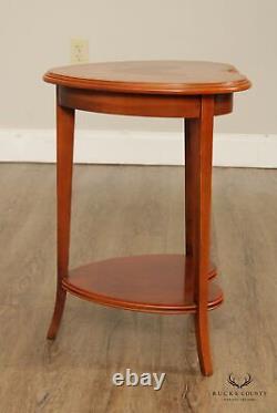 Lane Furniture Cherry Heart Shaped Two-Tier Occasional Side Table