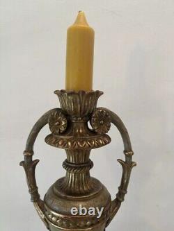 Large Candlestick, Wood Golden, Style Louis XVI, 19th, Classic, French Design
