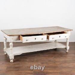 Large Farmhouse Console Kitchen Island With Shelf & Drawers Sweden circa 1860-80