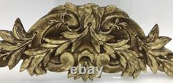 Large antique french furniture top ornament 19th century gilded bronze