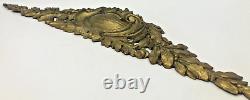 Large antique french furniture top ornament 19th century gilded bronze