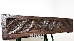 Late 15th c flamboyant gothic carving drawer Antique french salvage furniture 20