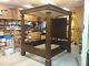 Late 1700s English Four Post Canopy Bed Cypress Wood Colonial As Is