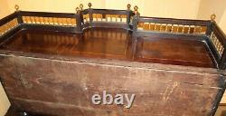 Late 17th c Flemish Ebonized Walnut & Rosewood Inlaid Table Cabinet