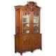 Late 18 Century Antique Pine Provencial Bookcase Cabinet From France