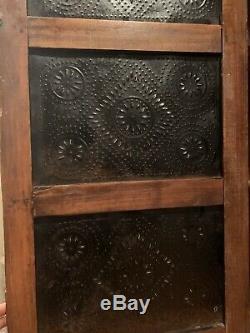 Late 1800's Acme Antique Primitive Pie Safe Punched Tin Cabinet
