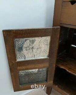 Late 1800's Antique Primitive Pie Safe Punched Tin Cabinet Cupboard