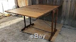 Late 1800's Country Store Antique Oak Baker's Rack Shelf Adjustable Table