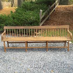 Late 1800s 9 Foot Maple Farm Bench