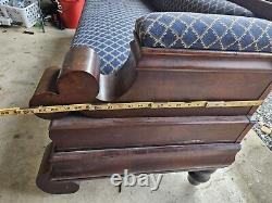 Late 1800s Antique Victorian Sofa Couch Fainting Couch Mahogany Must See