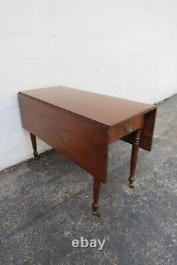 Late 1800s Drop Leaf Dining Dinette Game Table 5259