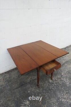 Late 1800s Drop Leaf Dining Dinette Game Table 5259